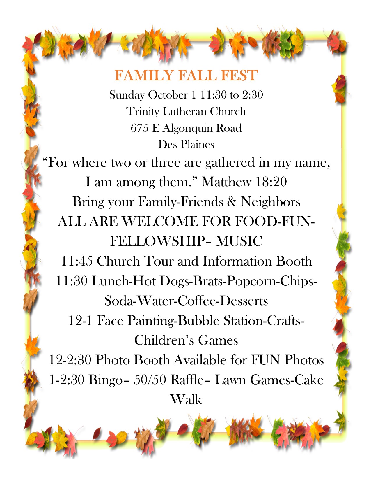 2023 Trinity Fall Fest